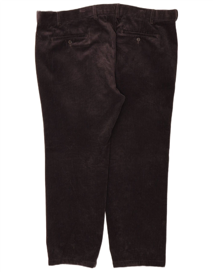 Marks & Spencer Pantalones rectos de pana regulares para hombre W44 L29 Negro