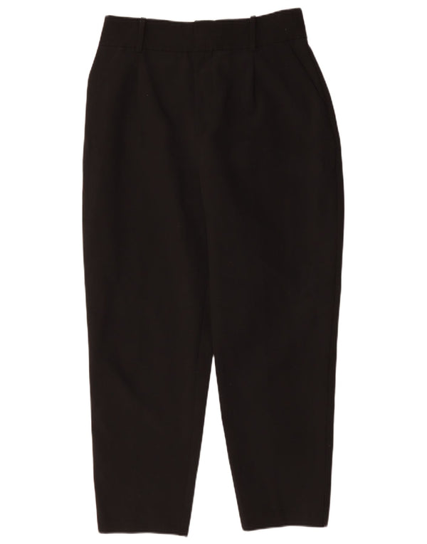 Zara Mujer Pantalones Chinos De Cintura Alta Pegged Grande W30 L27 Negro