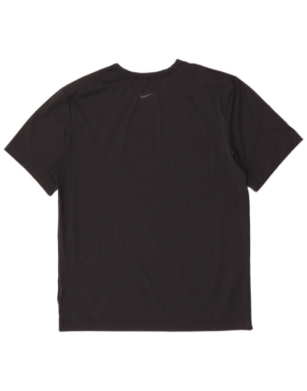 Nike Camiseta Dri Fit Graphic para Hombre Top Mediano Negro Poliéster
