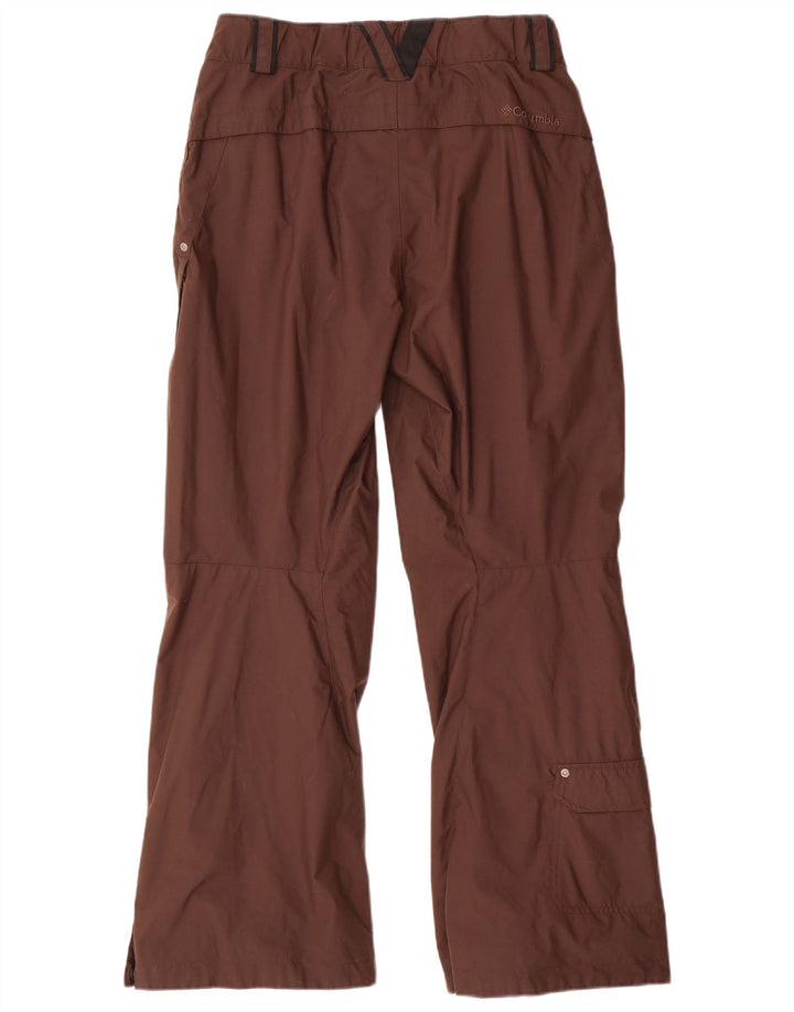 COLUMBIA Pantalones de esquí para mujer UK 10 Small Brown Nylon