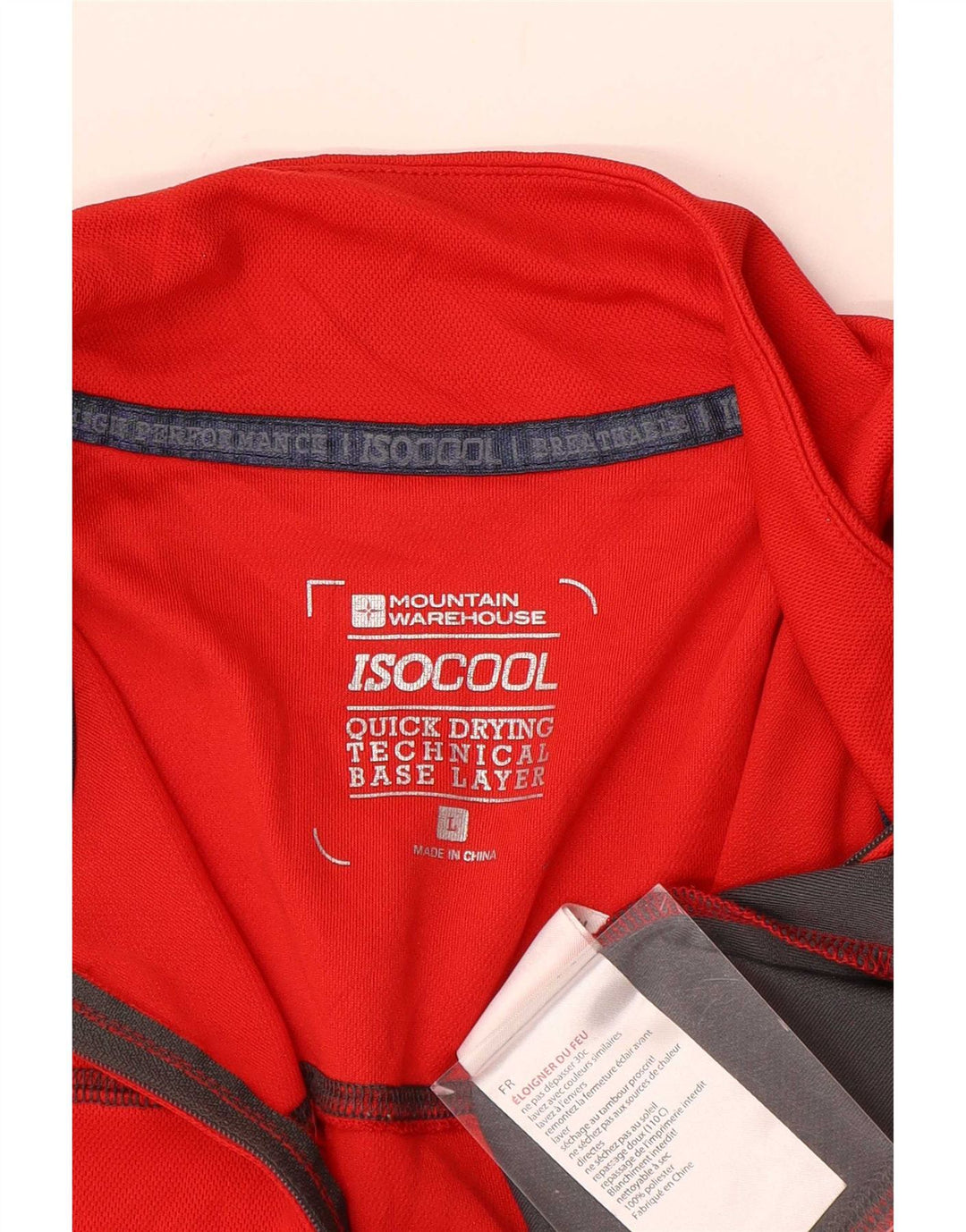 Mountain Warehouse Hombre IsoCool Jersey Chándal Top Grande Rojo