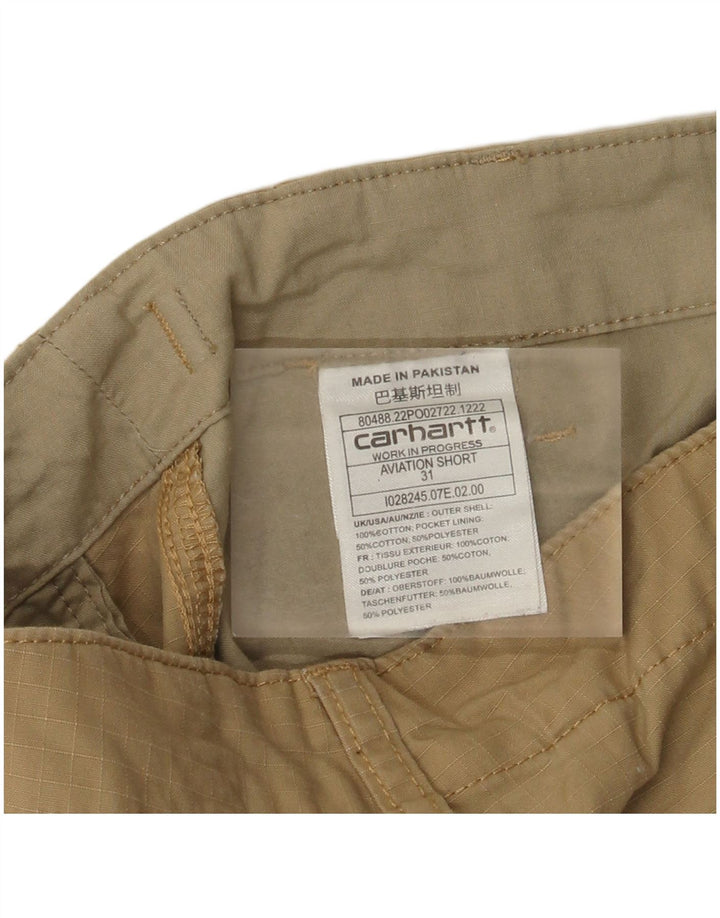 CARHARTT Pantalones cortos cargo para hombre W31 Algodón beige medio