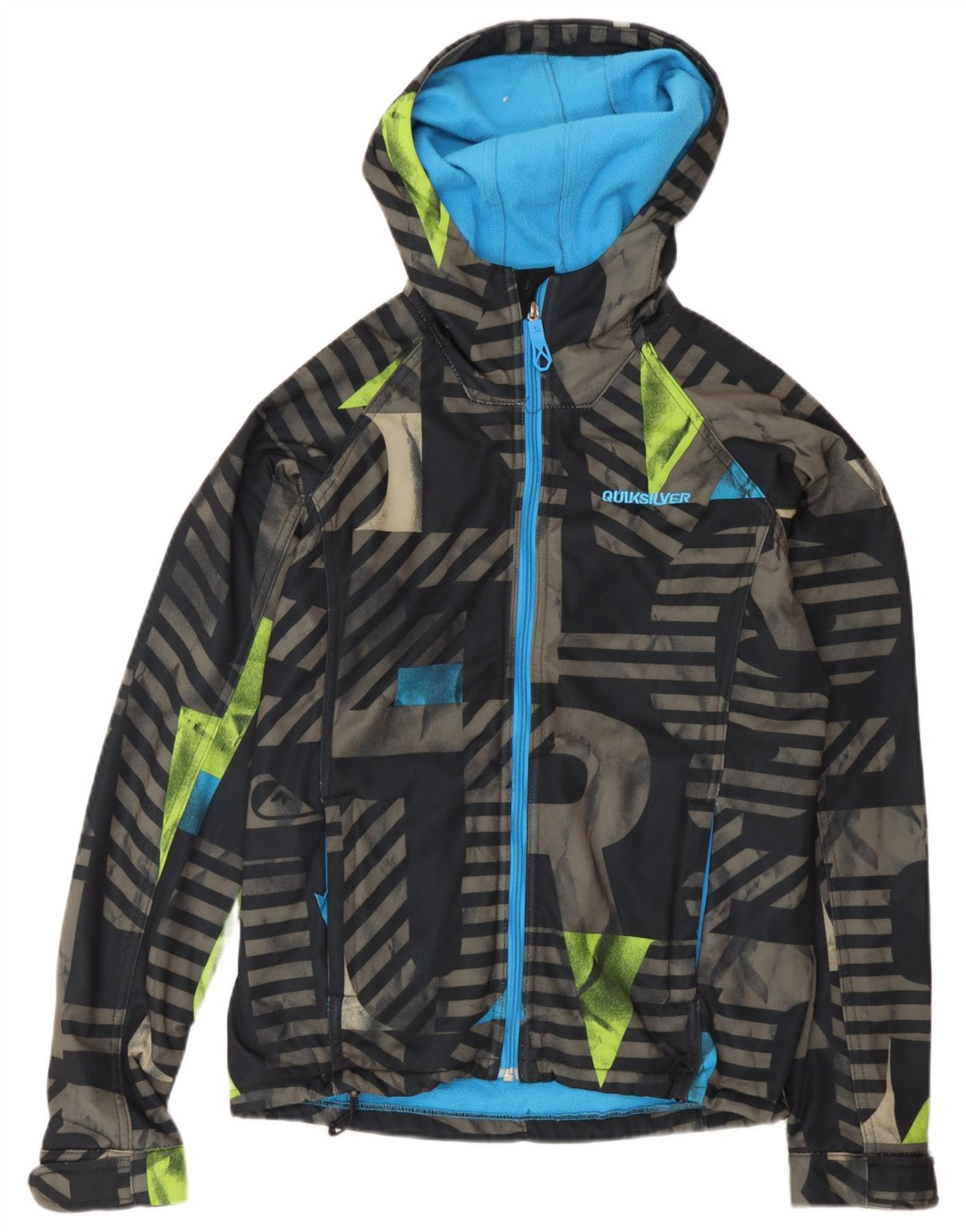 Quiksilver Chaqueta cortavientos con gráfico para niños 13-14 años, multicolor