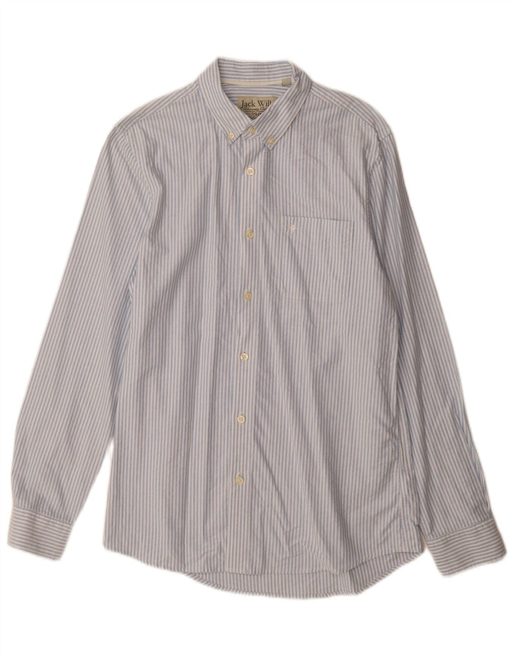 Camisa Jack Wills Hombre Small Azul Rayas Algodón