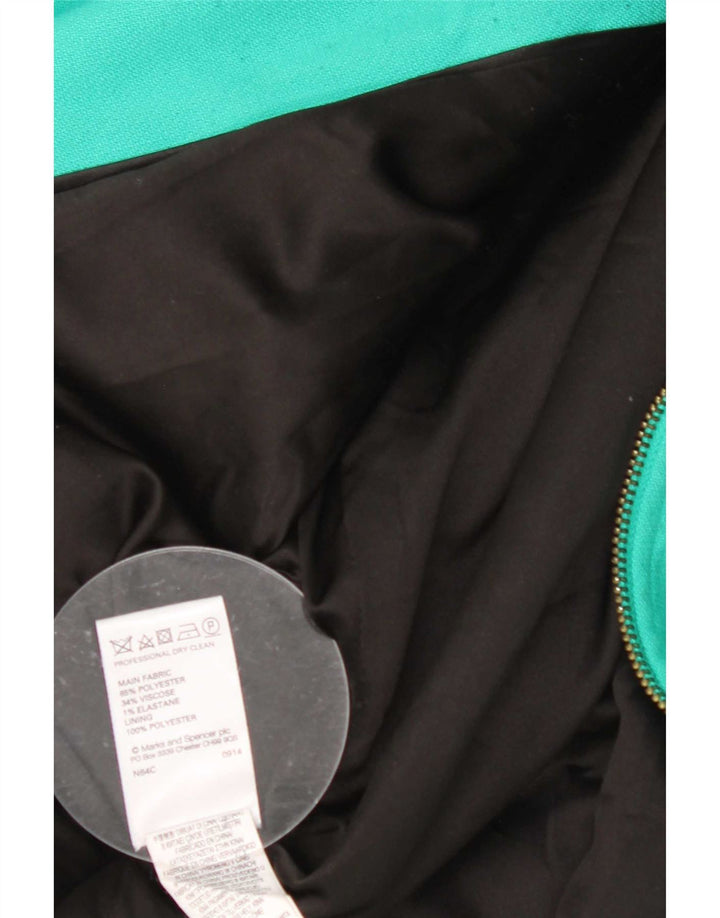 Marks & Spencer Abrigo con cremallera completa para mujer UK 40 Poliéster verde medio