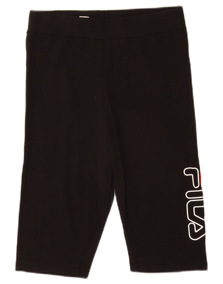 FILA Shorts deportivos gráficos para mujer UK 8 Small Black