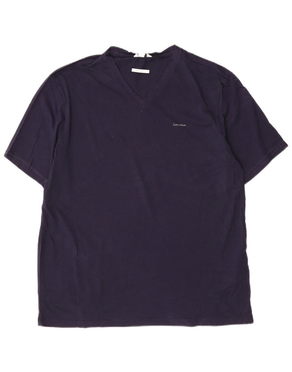 CALVIN KLEIN Camiseta Hombre Top Grande Azul Marino Algodón