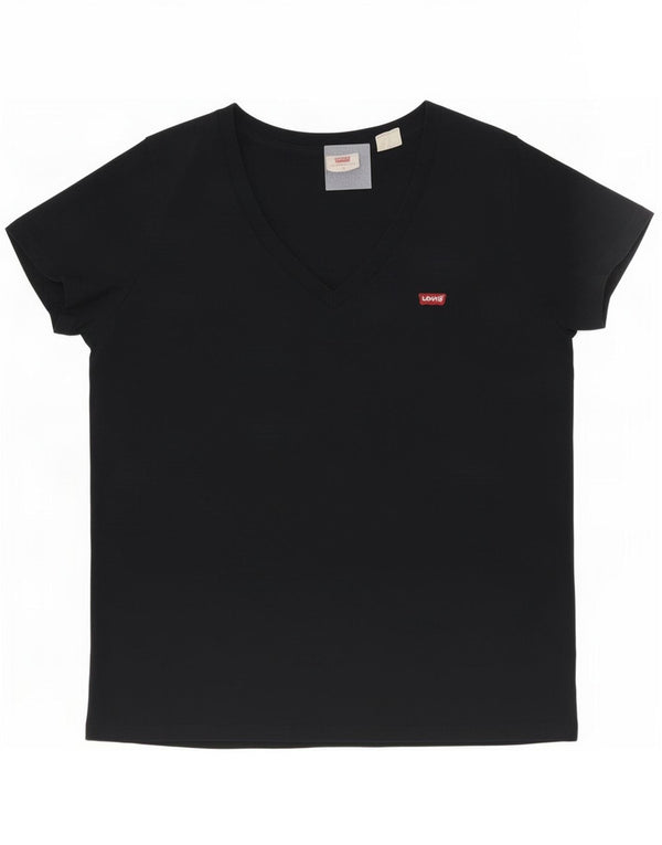 Levi's Camiseta para mujer Top UK 44 Medium Black Cotton