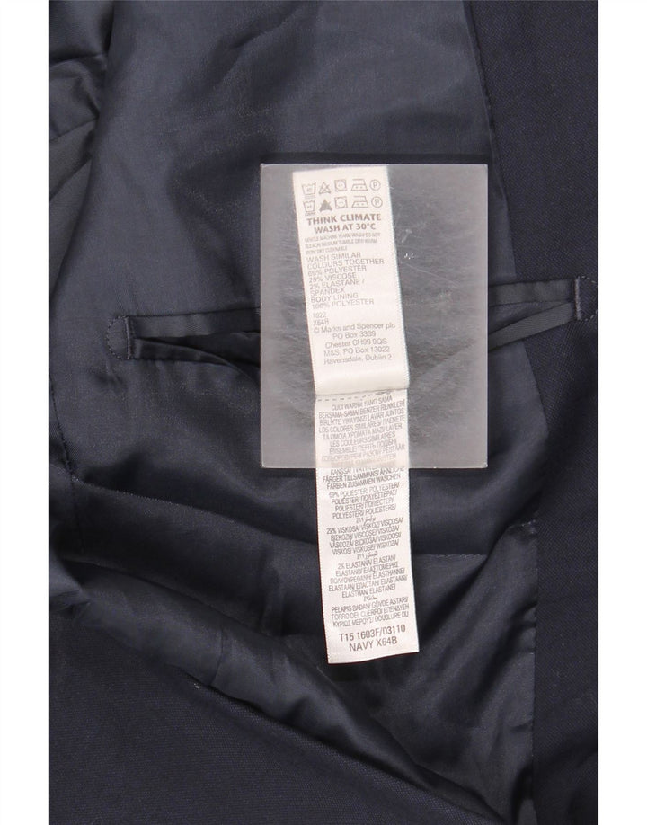 Marks & Spencer Chaqueta tipo blazer de corte regular para hombre UK 36 Small Azul marino