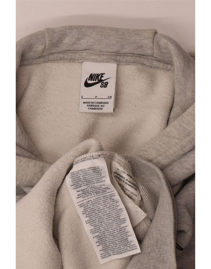 Nike Jersey con capucha gráfica para hombre, talla pequeña, algodón gris