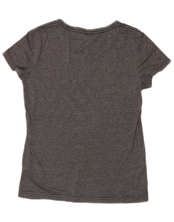 Puma Camiseta gráfica para mujer Top UK 10 Small Grey Moteado Poliéster