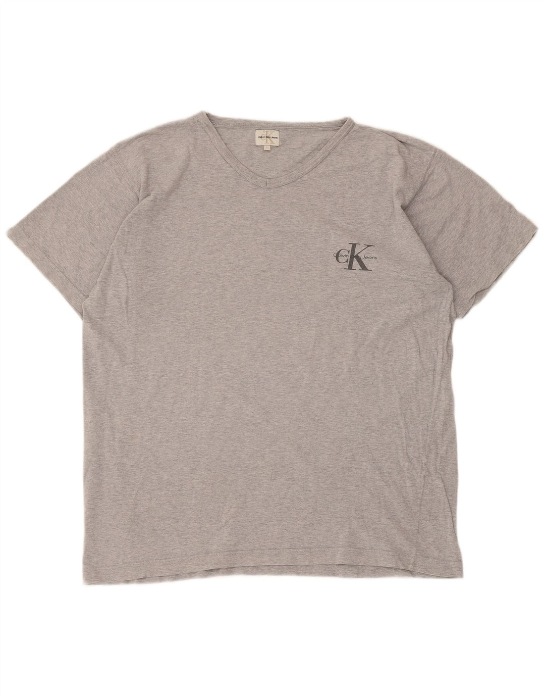 Calvin Klein Jeans Camiseta para hombre Top grande gris moteado