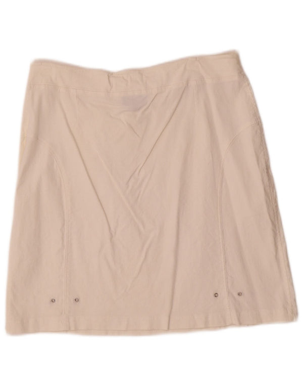 Minifalda vintage para mujer XL W36 blanco roto