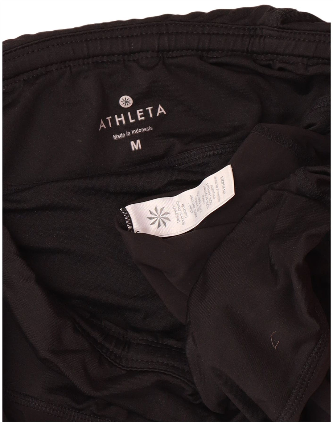 ATHLETA Pantalones cortos deportivos para mujer UK 40 Mediano Negro Poliéster
