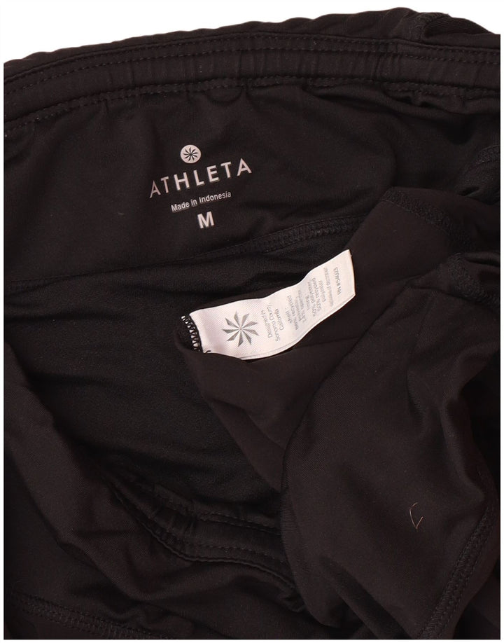 ATHLETA Pantalones cortos deportivos para mujer UK 40 Mediano Negro Poliéster