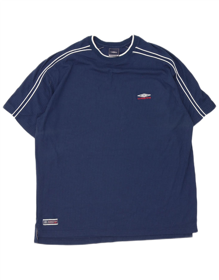 Camiseta Umbro Hombre Top XL Azul Marino Poliéster
