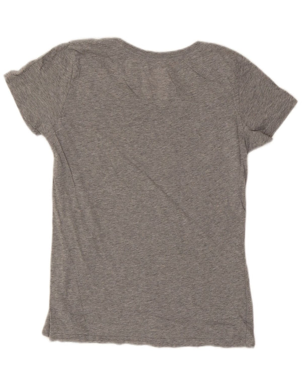 Nike Camiseta ajustada con gráfico para mujer, talla 40, talla grande, color gris moteado