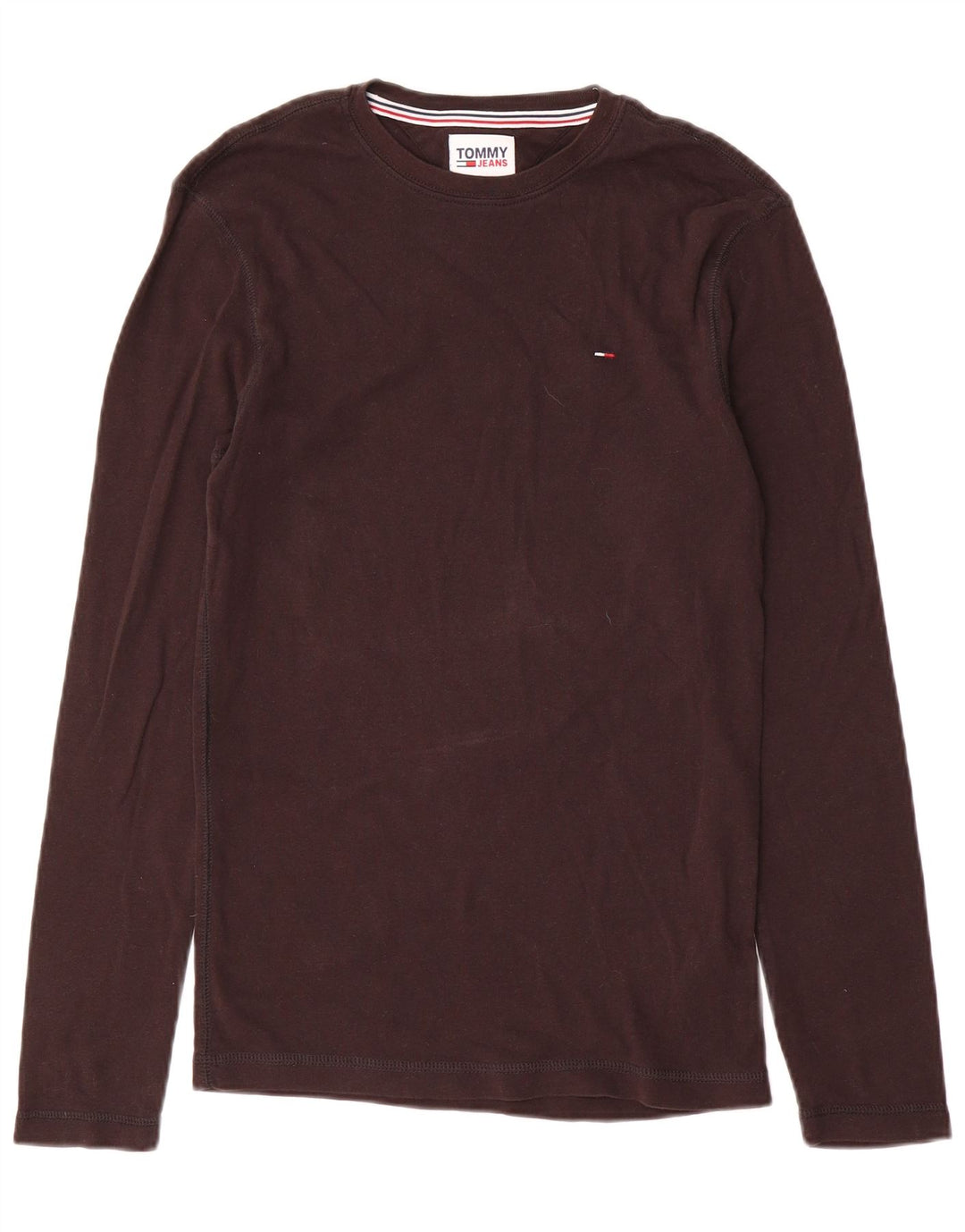 Tommy Hilfiger Top para mujer de manga larga UK 12 Algodón marrón medio