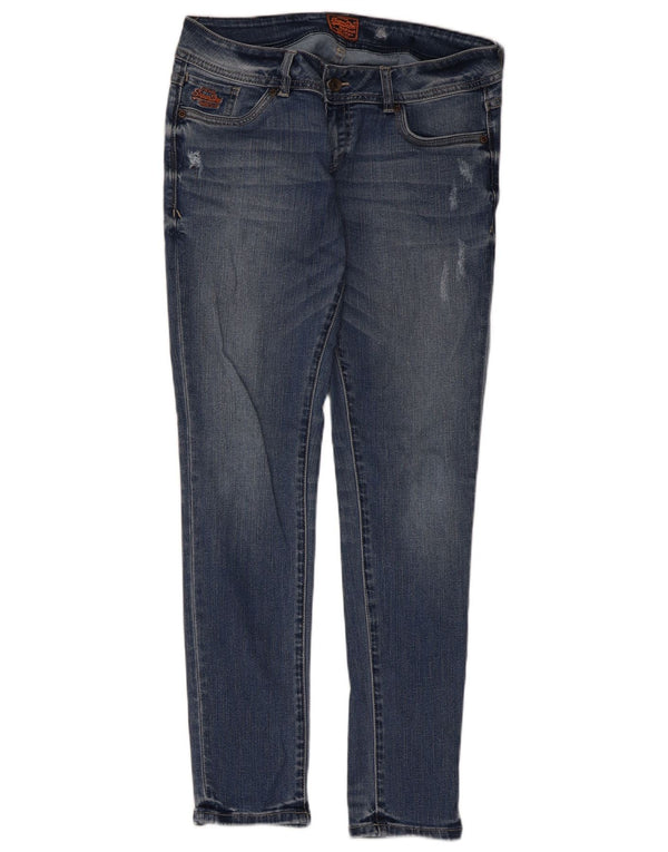 Superdry Vaqueros pitillo desgastados para mujer W32 L30 Algodón azul