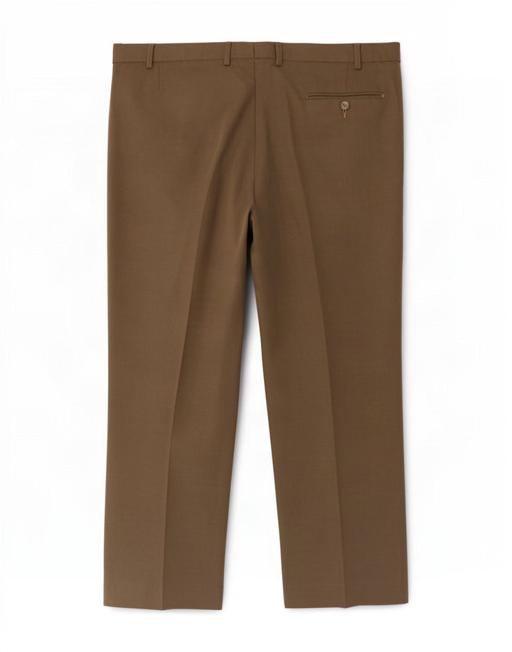 Marks & Spencer Pantalón de traje recto para hombre W42 L29 Poliéster beige
