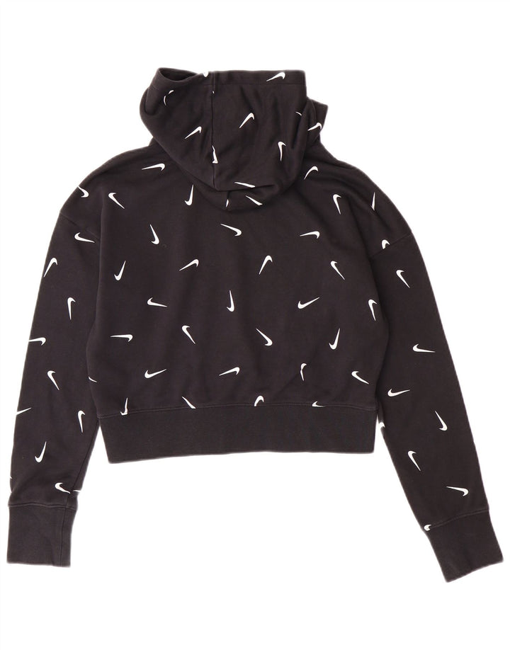 NIKE - Sudadera con capucha para niña (12 a 13 años, talla grande), color negro