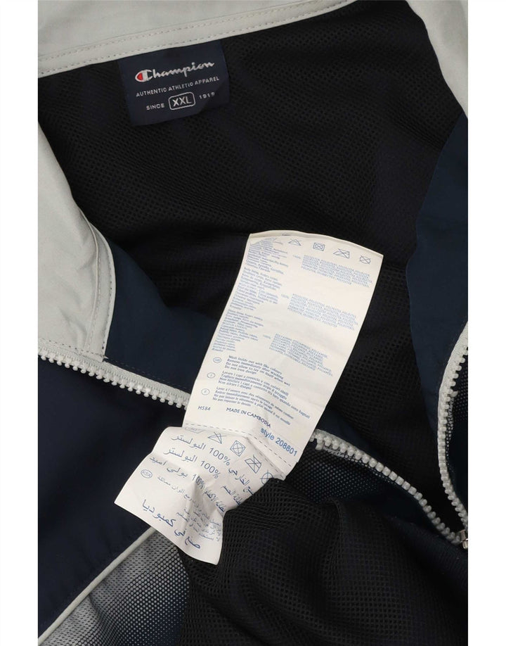 Champion Chaqueta de chándal para hombre 2XL Azul marino Colorblock Poliéster