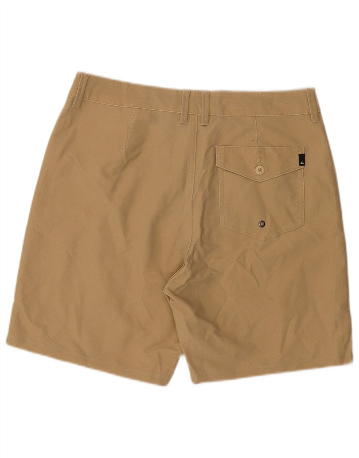 Quiksilver Pantalones cortos casuales anfibios para hombre W30 Poliéster beige medio