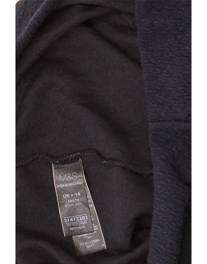 Marks & Spencer Falda lápiz para mujer UK 44 Large W32 Poliéster azul marino