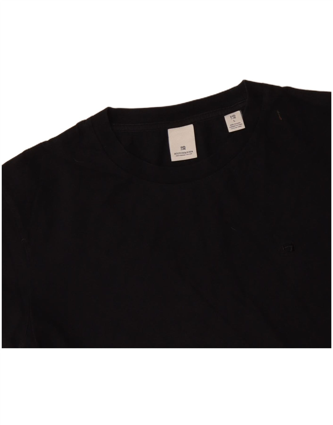 SCOTCH & SODA Hombre Camiseta Top Grande Negro Algodón