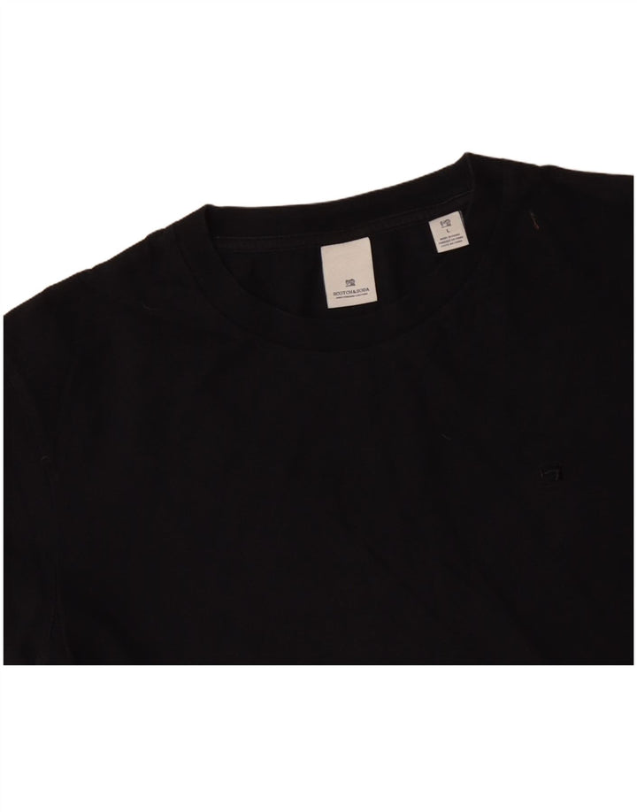 SCOTCH & SODA Hombre Camiseta Top Grande Negro Algodón