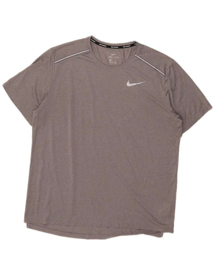 Camiseta Nike Dri Fit para hombre Top XL Gris Poliéster