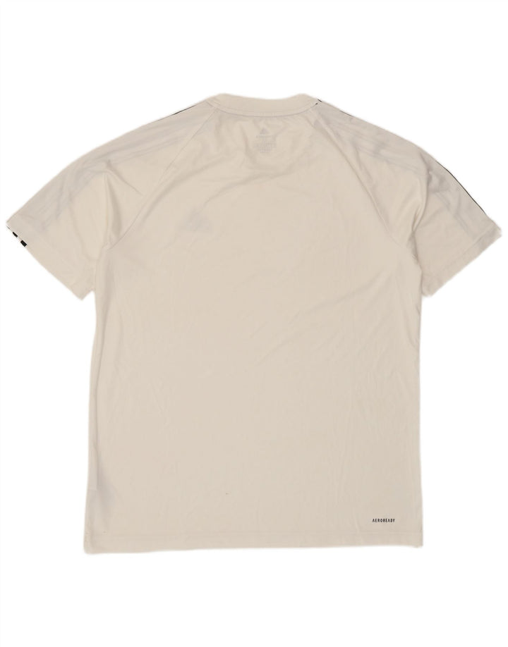 Adidas Hombre Aeroready Camiseta Top Medio Blanco Poliéster