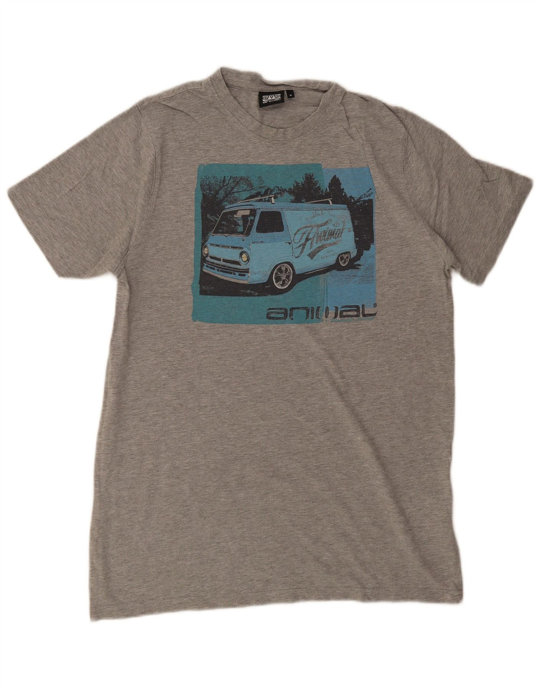 ANIMAL Camiseta gráfica para hombre Top Algodón gris medio