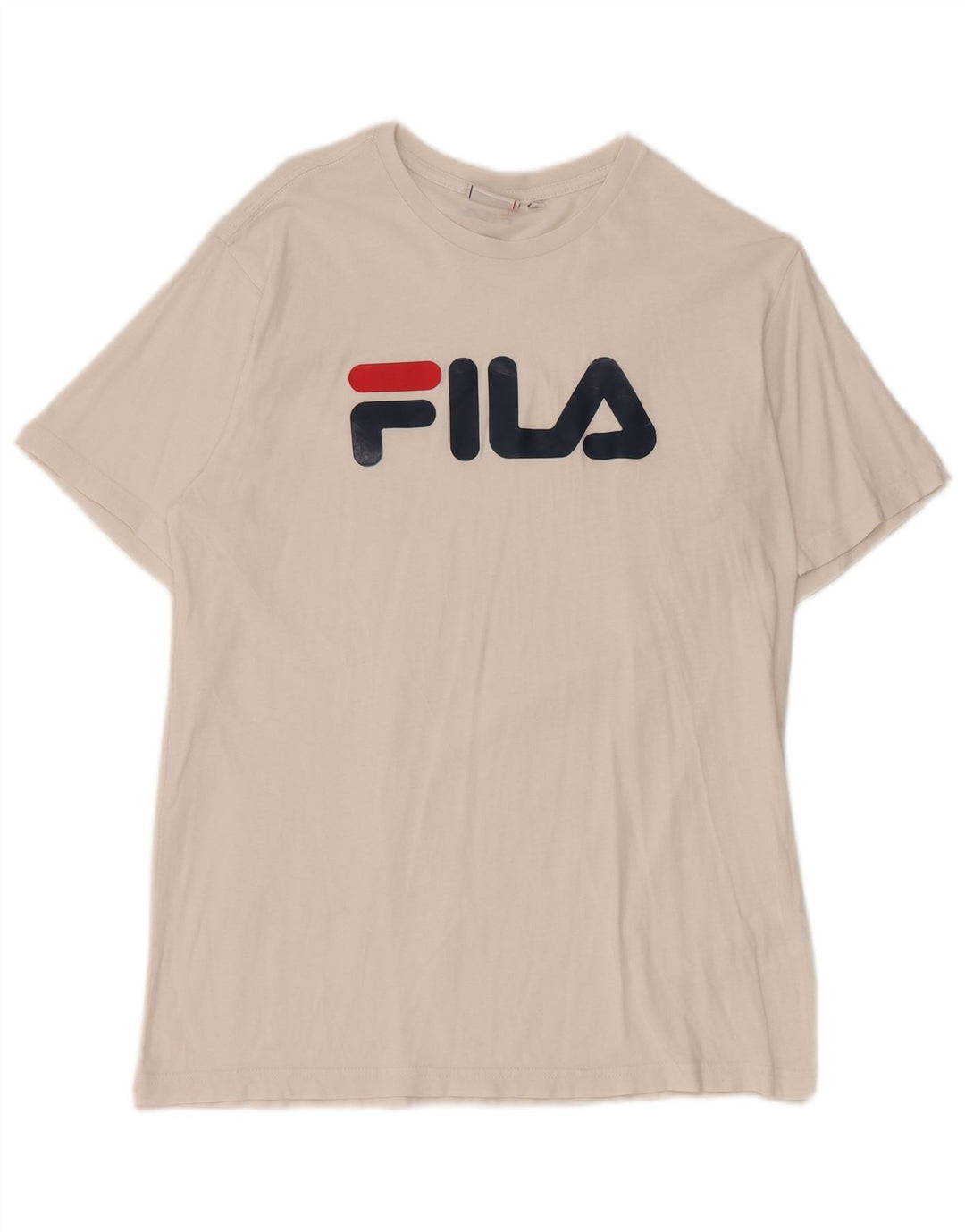 Fila Camiseta gráfica para hombre Top Small White Cotton