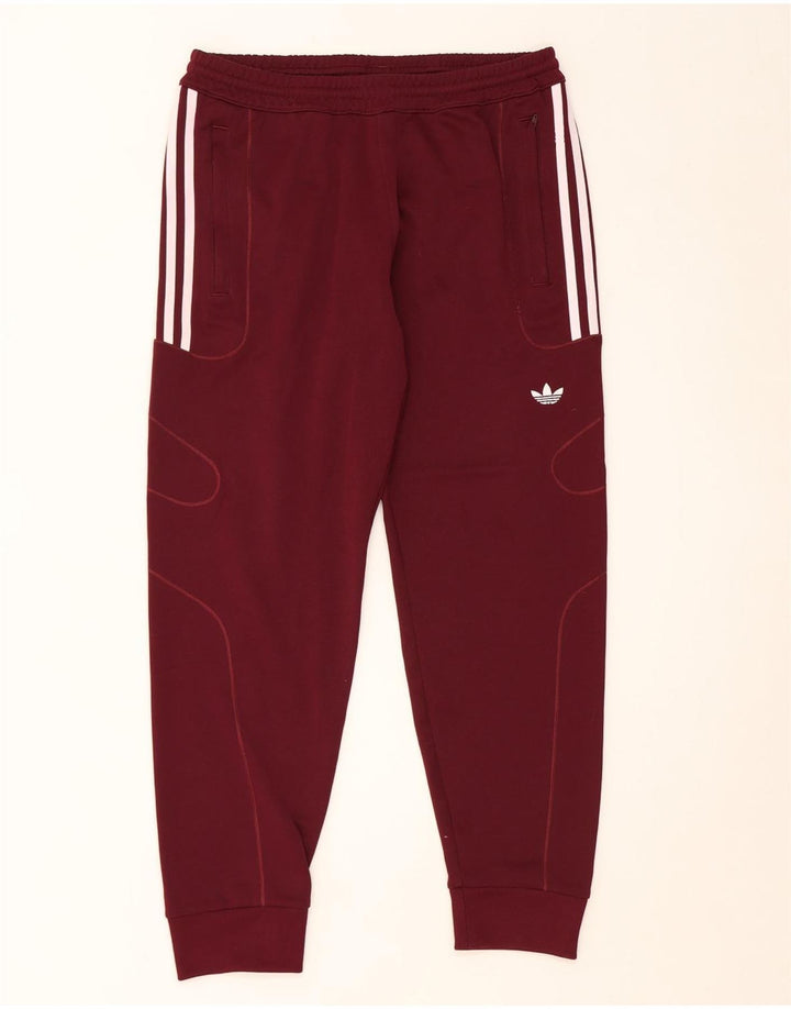 Adidas Hombre Pantalones De Chándal Joggers Medium Borgoña Poliéster