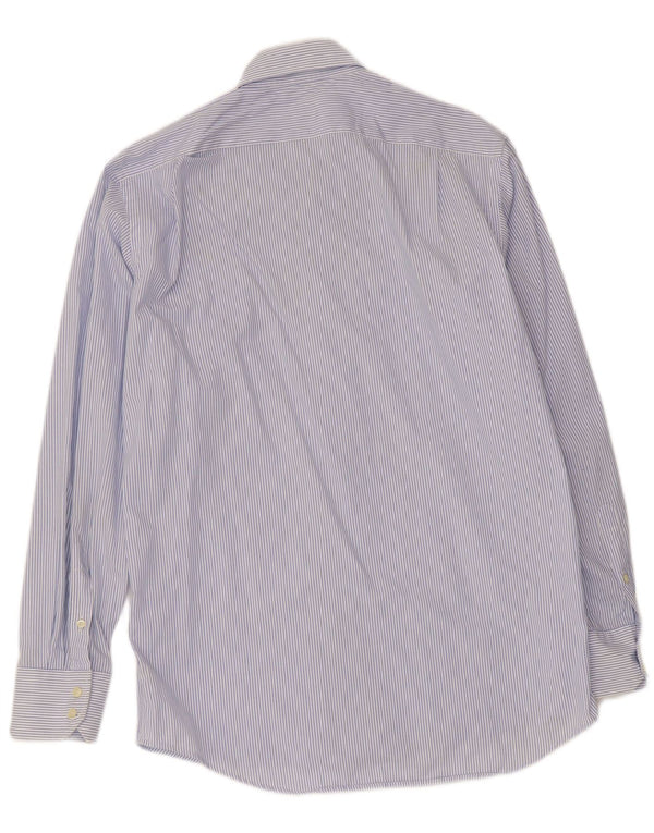 Lacoste Mens Shirt Size 39 Medium Blue Pinstripe Cotton