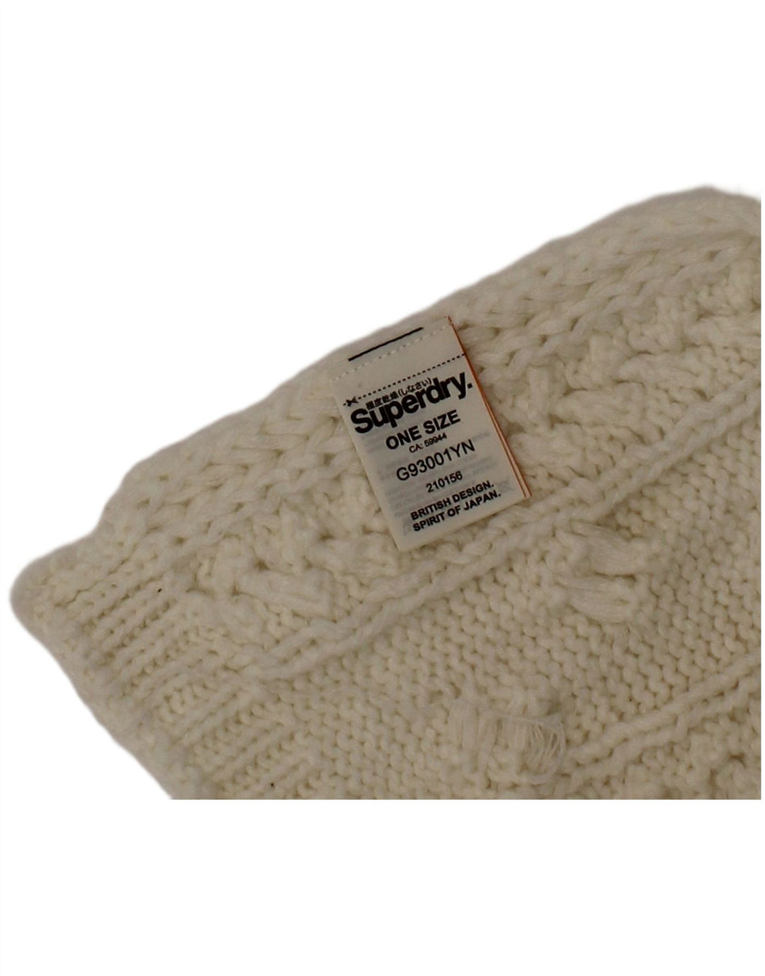 Superdry Bufanda Rectángulo De Punto Para Mujer Talla única Acrílico Blanco Roto