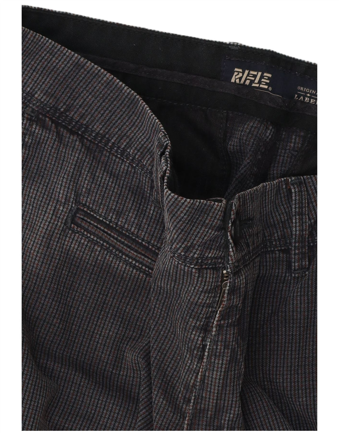 Pantalones chinos ajustados para hombre Rifle W32 L33 Azul marino a cuadros