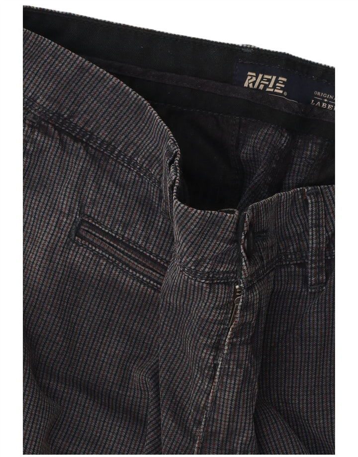 Pantalones chinos ajustados para hombre Rifle W32 L33 Azul marino a cuadros