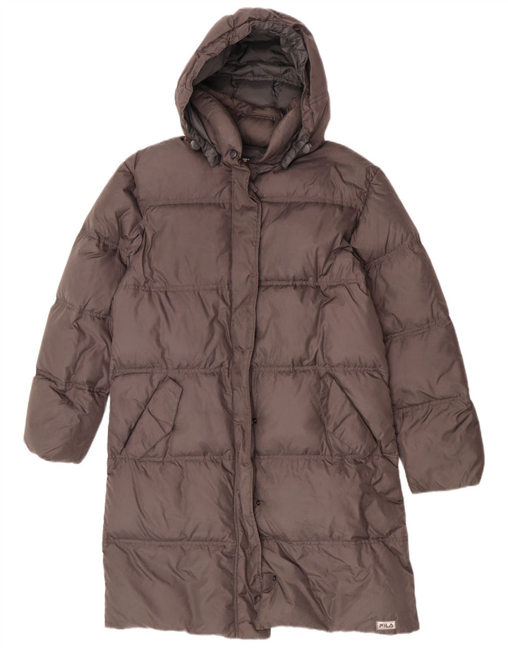 Abrigo acolchado con capucha Fila Mujer IT 44 Nylon gris medio