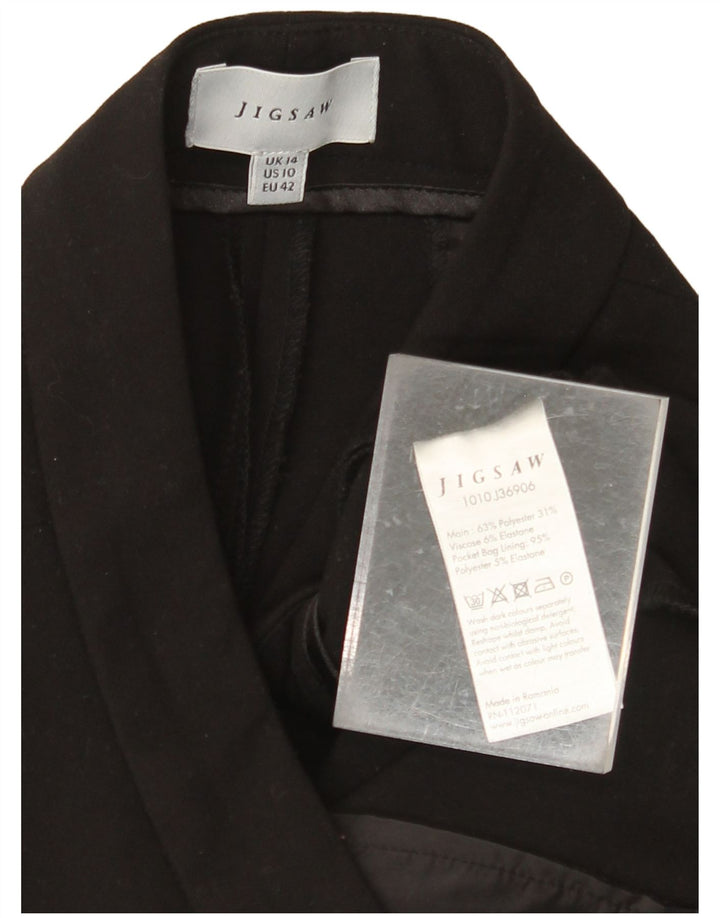 JIGSAW Pantalones cortos rectos para mujer UK 40 Large W34 L25 Negro