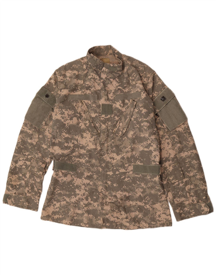 Vintage hombres chaqueta militar Reino Unido 38 camuflaje verde medio