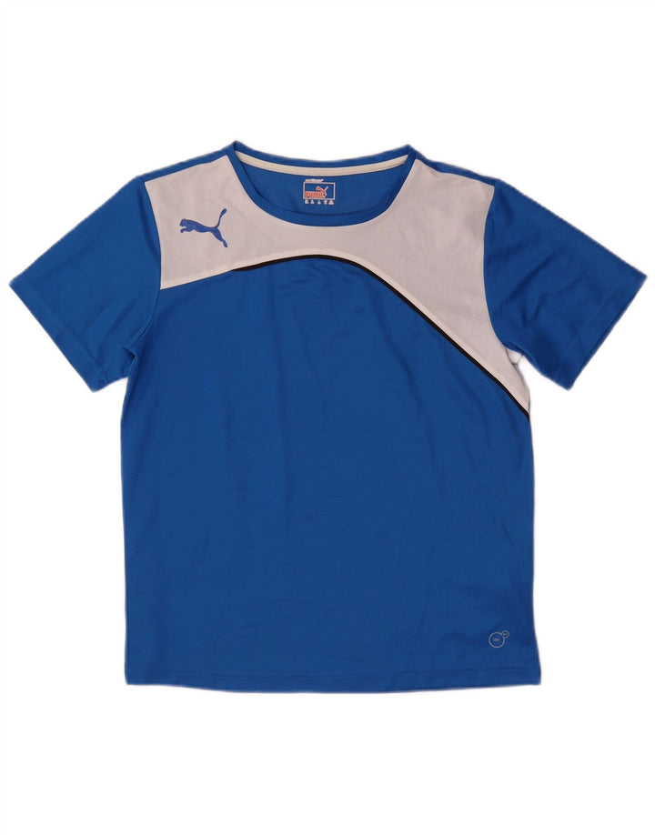 Puma Camiseta para niño Top 13-14 años Azul Colorblock Poliéster