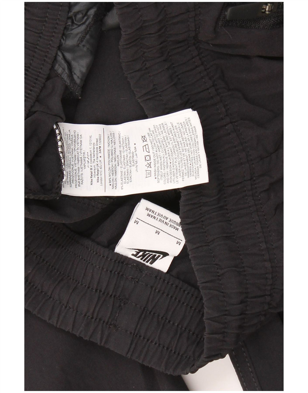 NIKE Hombre Cargo Chándal Pantalones Joggers Medium Negro Nylon