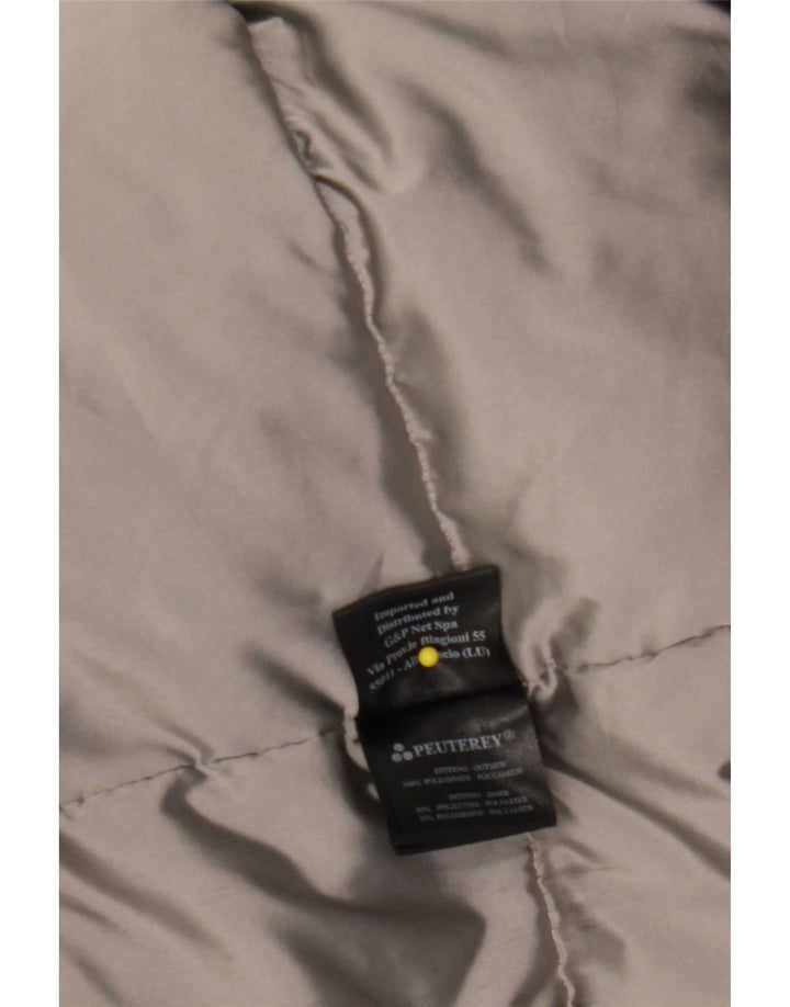 PEUTEREY Abrigo acolchado con capucha para mujer IT 44 Poliamida gris medio