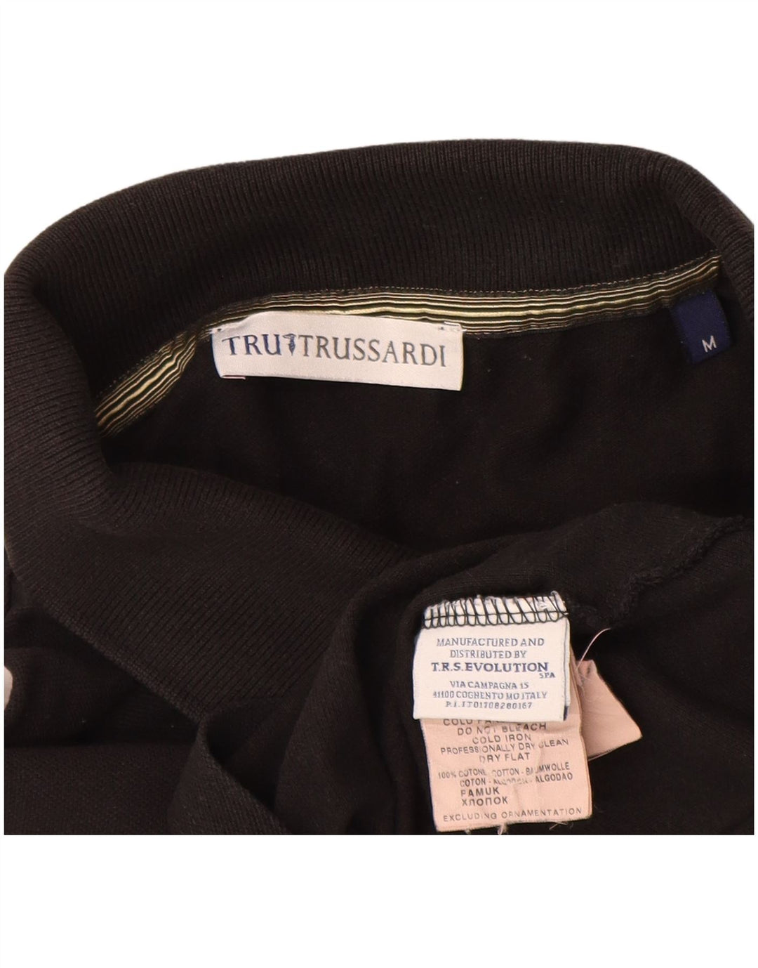 Polo Trussardi Hombre Algodón Negro Mediano