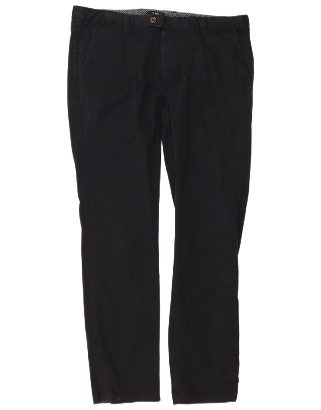 Pantalones de traje ajustados para hombre de Ted Baker W38 L34 Algodón negro
