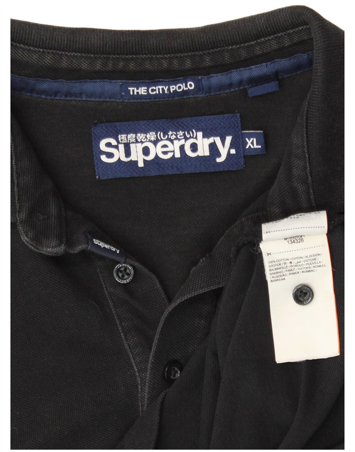SUPERDRY Polo Hombre XL Algodón Negro