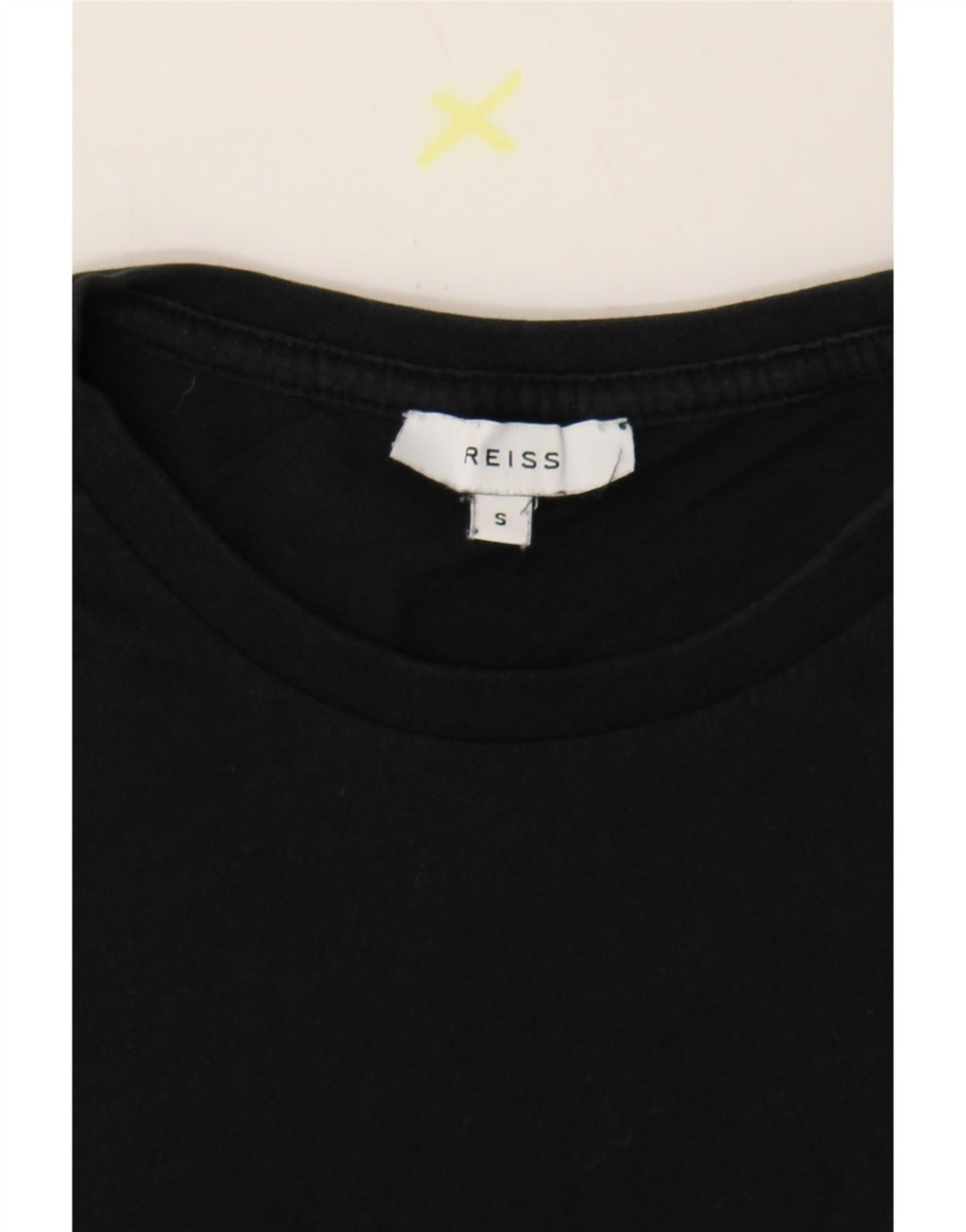 REISS Camiseta Hombre Top Small Negro Algodón