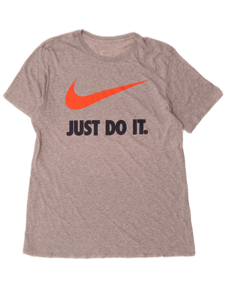Nike Camiseta gráfica para hombre Top grande gris moteado